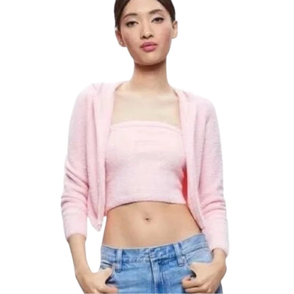 Alice + Olivia Alison Sweater Tube Top Size Large NWT Sealed in Baby Pink
